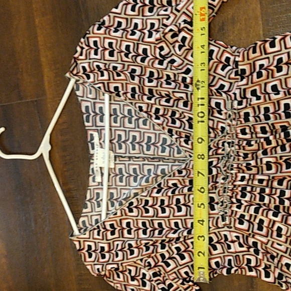 Y2K MAX STUDIO HEART IKAT GEOMETRIC PRINT SHIFT SHEATH DRESS SZ MEDIUM - Picture 6 of 7